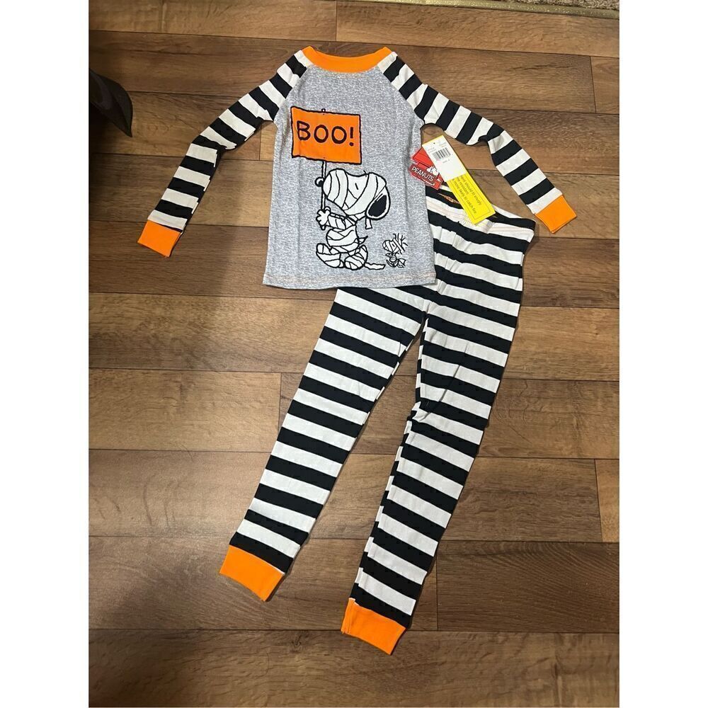 Peanuts Snoopy Boo Halloween 2pc Jammy Set Kids Size 4 NEW